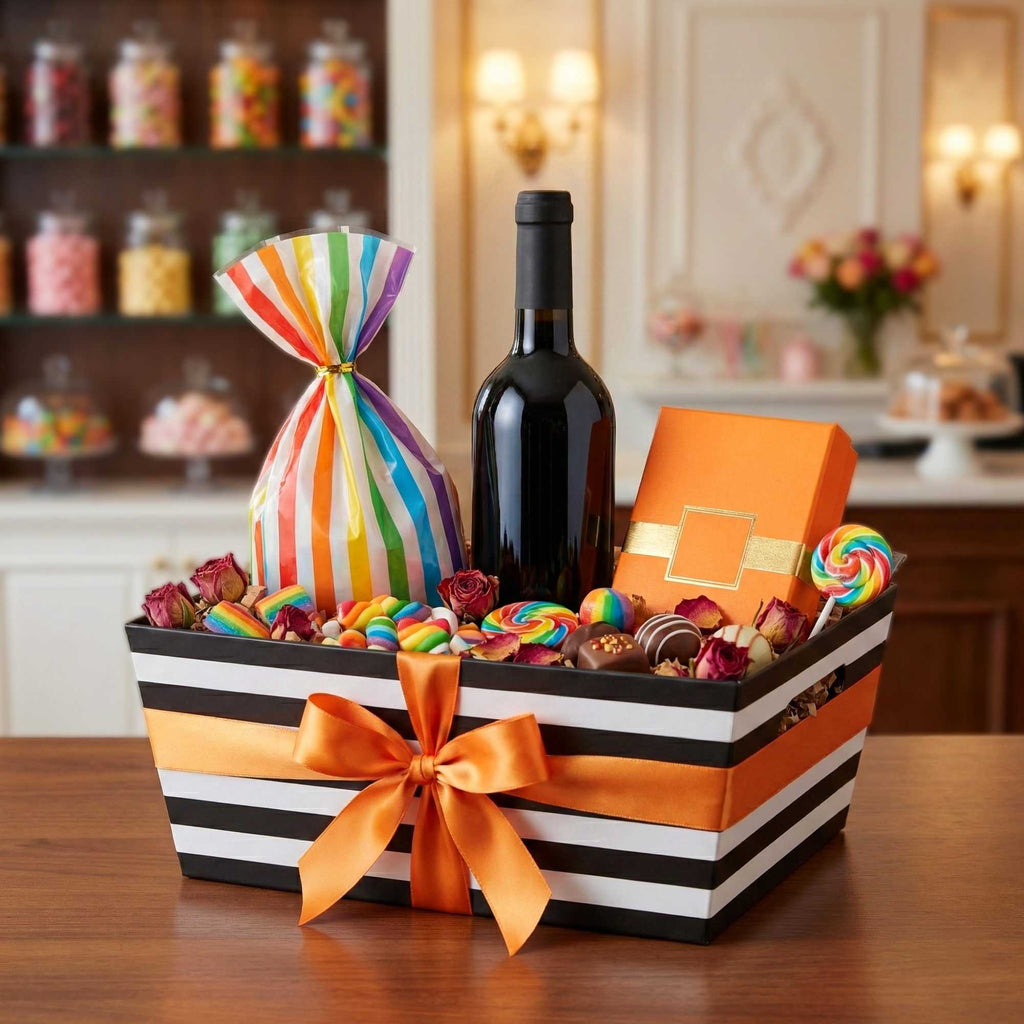 Bag Tek Plastic Candy Bag - Rainbow, Gusseted - 4" x 2" x 9 1/2" - 4000 count box