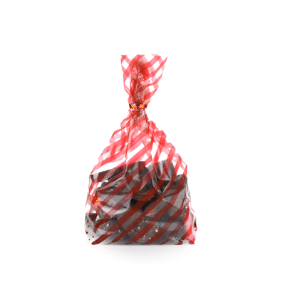 Bag Tek Plastic Candy Bag - Stripes, Gusseted - 4" x 2" x 9 1/2" - 4000 count box