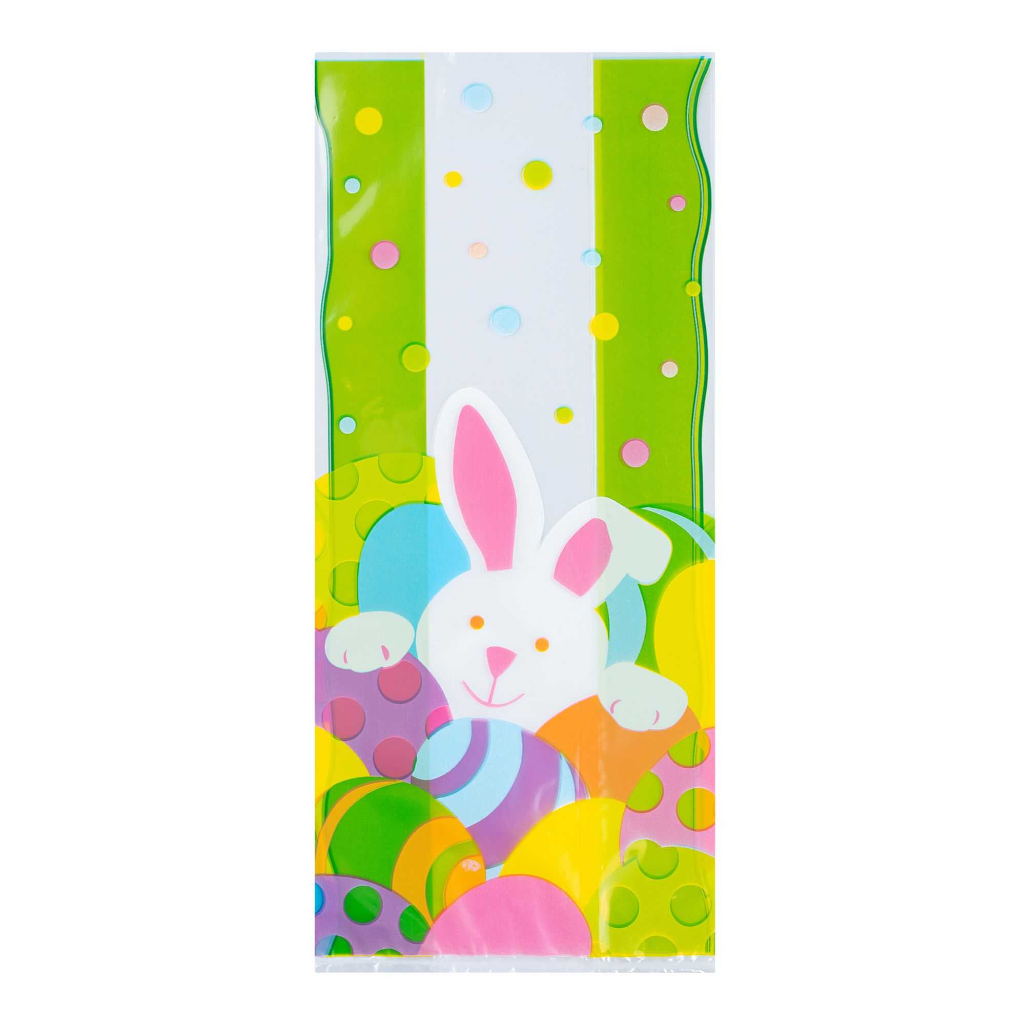 Bag Tek Plastic Candy Bag - Easter Bunny, Gusseted - 5" x 3" x 11" - 4000 count box