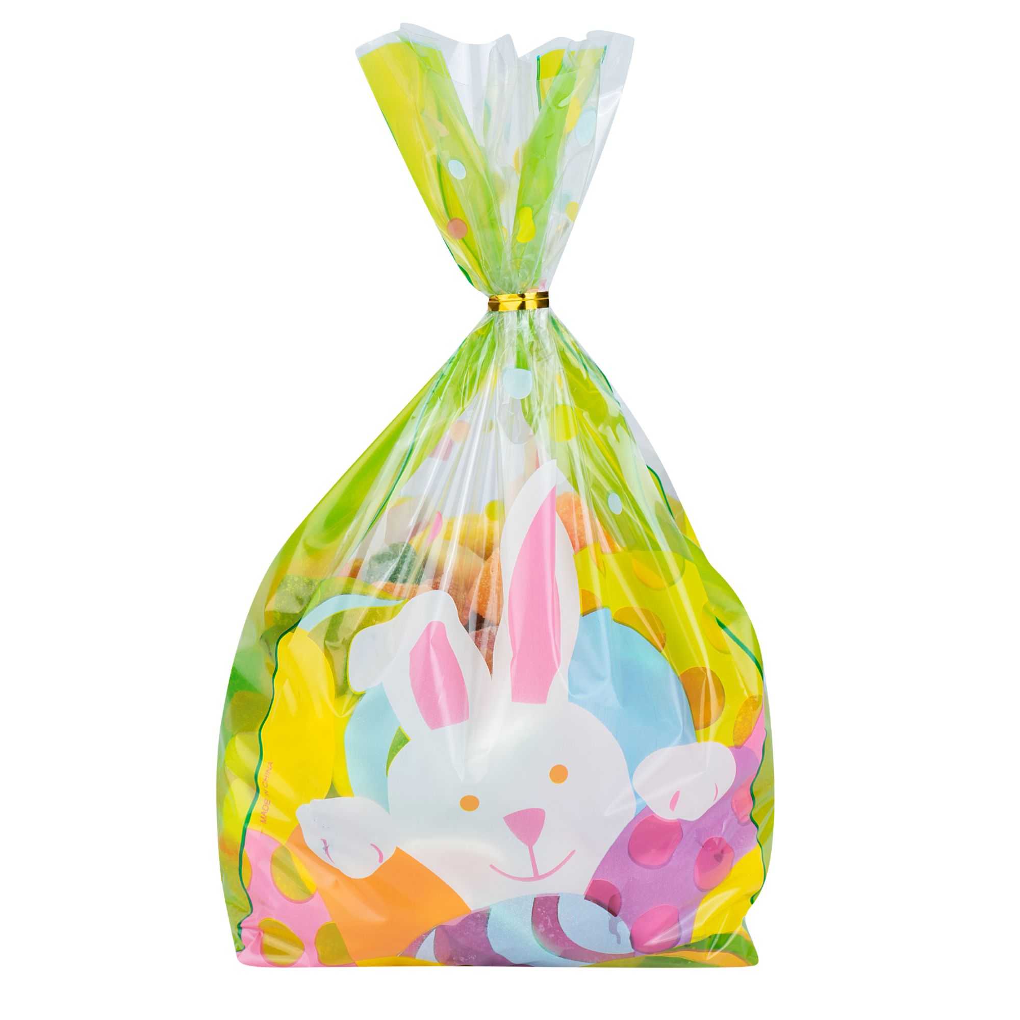 Bag Tek Plastic Candy Bag - Easter Bunny, Gusseted - 5" x 3" x 11" - 4000 count box