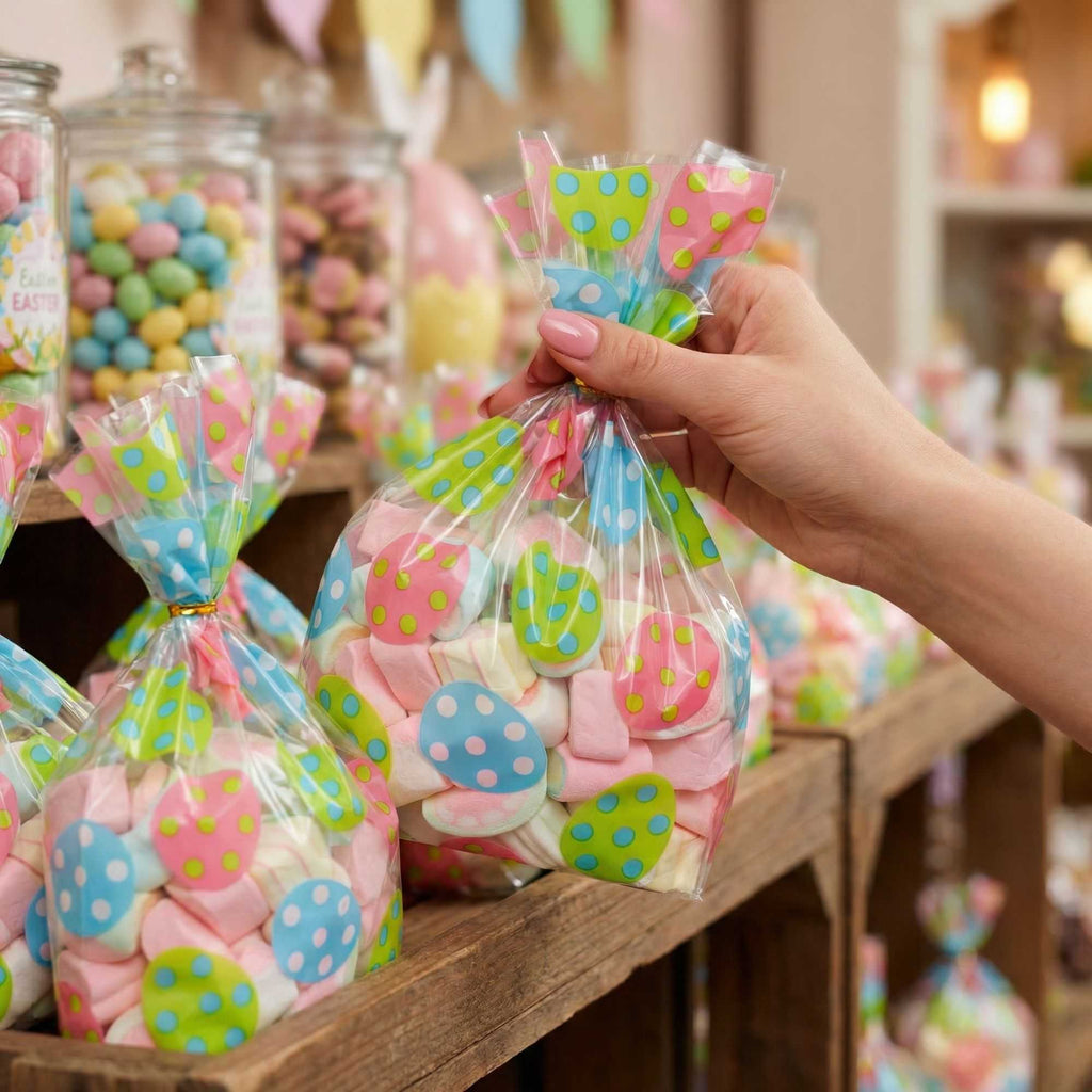 Bag Tek Plastic Candy Bag - Easter Eggs, Gusseted - 5" x 3" x 11" - 4000 count box