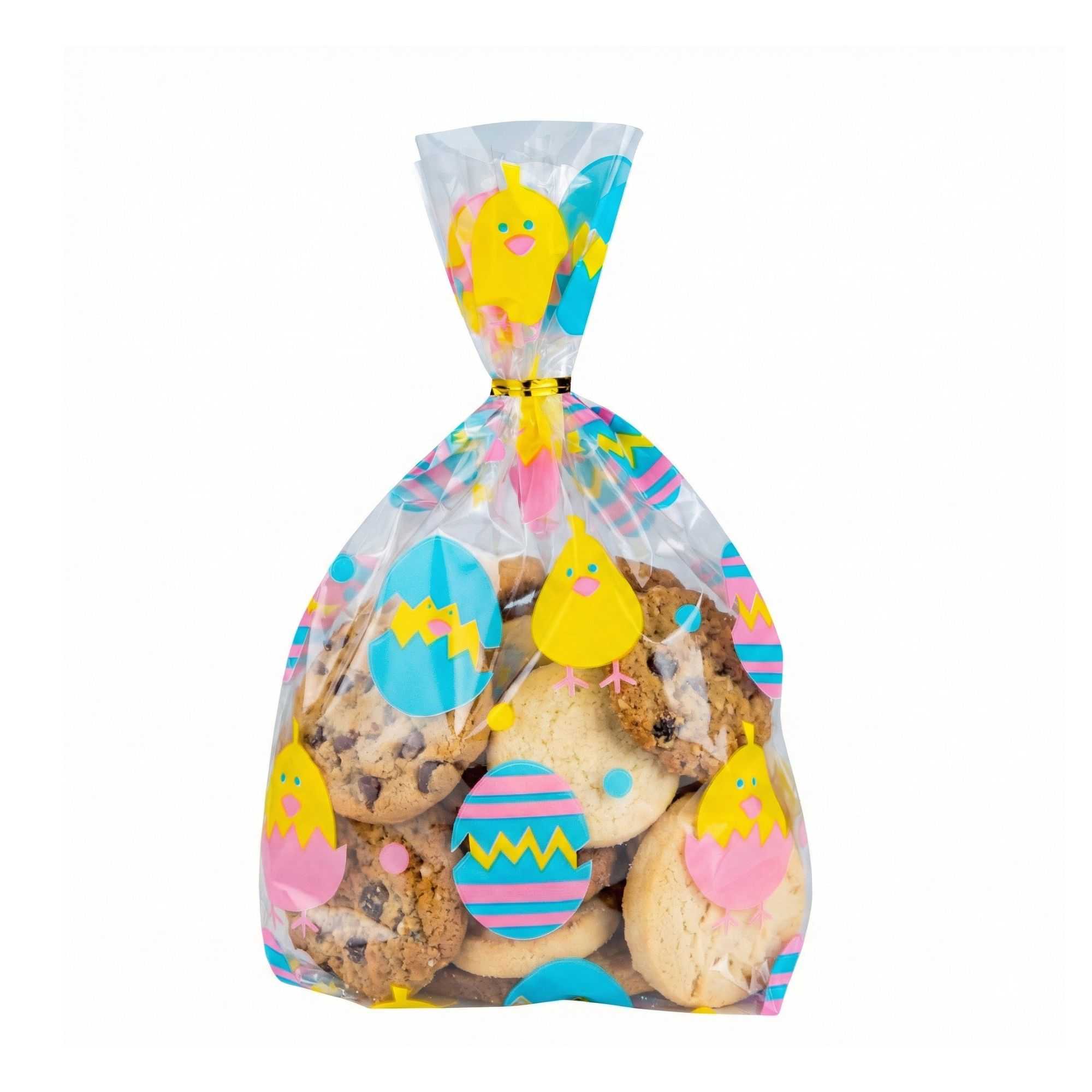 Bag Tek Plastic Candy Bag - Easter Chicks, Gusseted - 5" x 3" x 11" - 4000 count box
