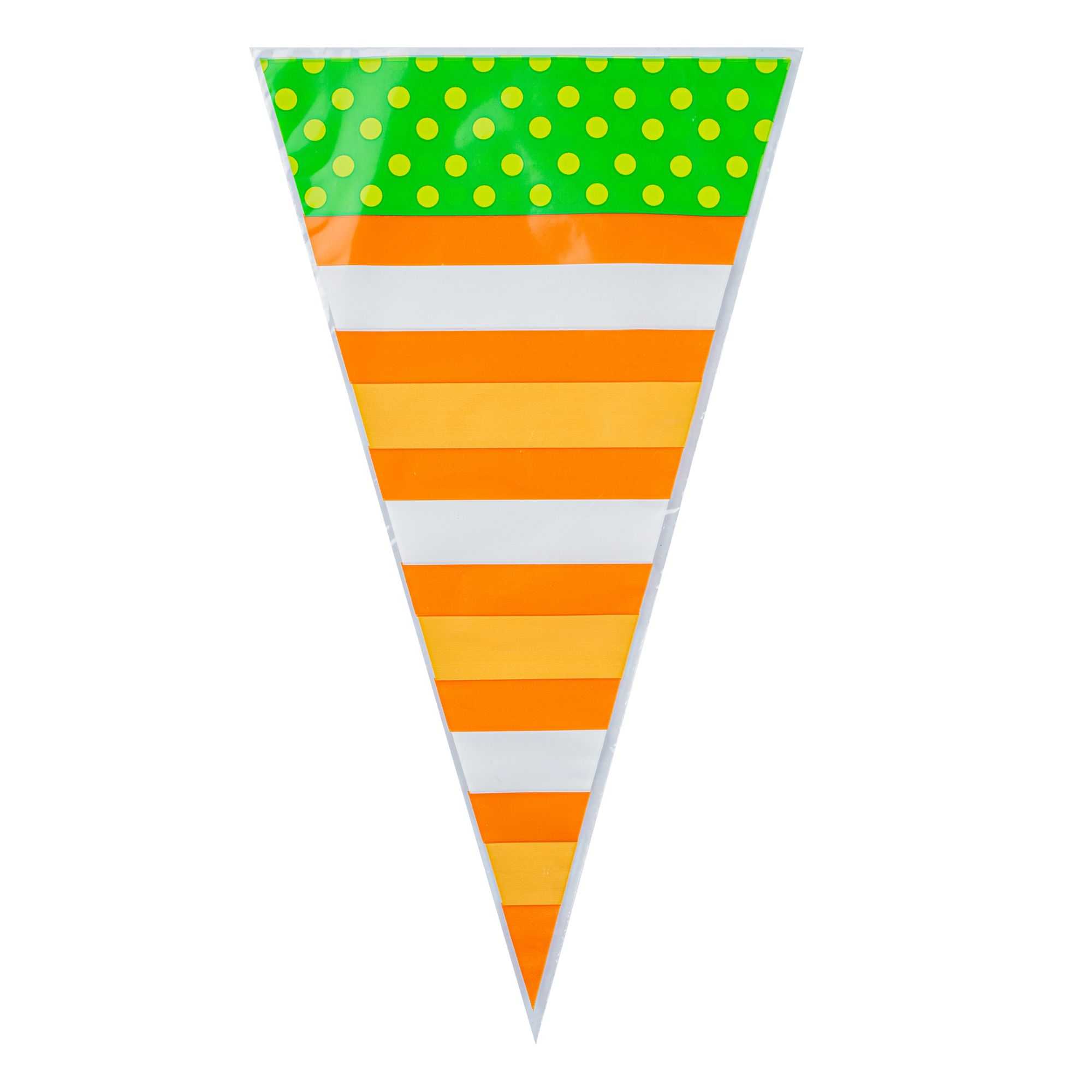 Bag Tek Plastic Cone Bag - Stripes, Polka Dots - 6" x 11" - 8000 count box