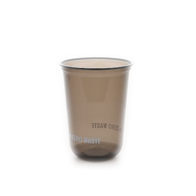 Sustain 16 oz U-Shape Black PLA Plastic Drinking Cup - Compostable, Rounded Bottom - 3 1/2" x 3 1/2" x 4 3/4" - 1000 count box