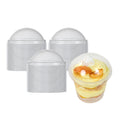 Mini Serve Round Clear Plastic Dome Lid - Fits 6 oz Dessert Cup - 100 count box
