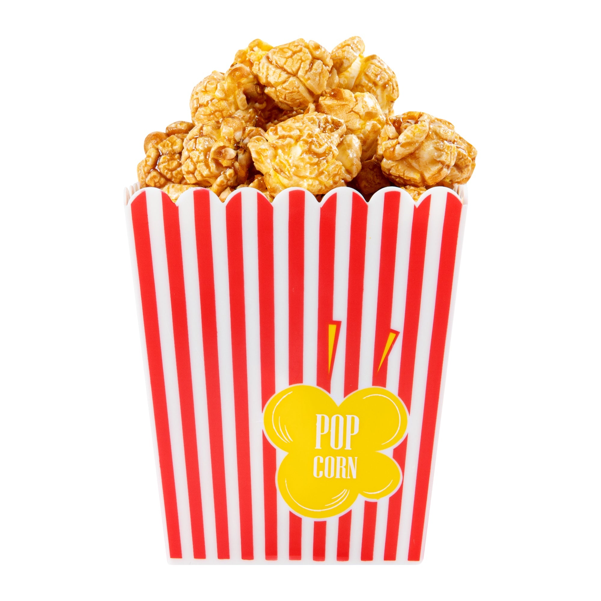 Maxi Serve 16 oz Red Plastic Popcorn Container - 10 count box