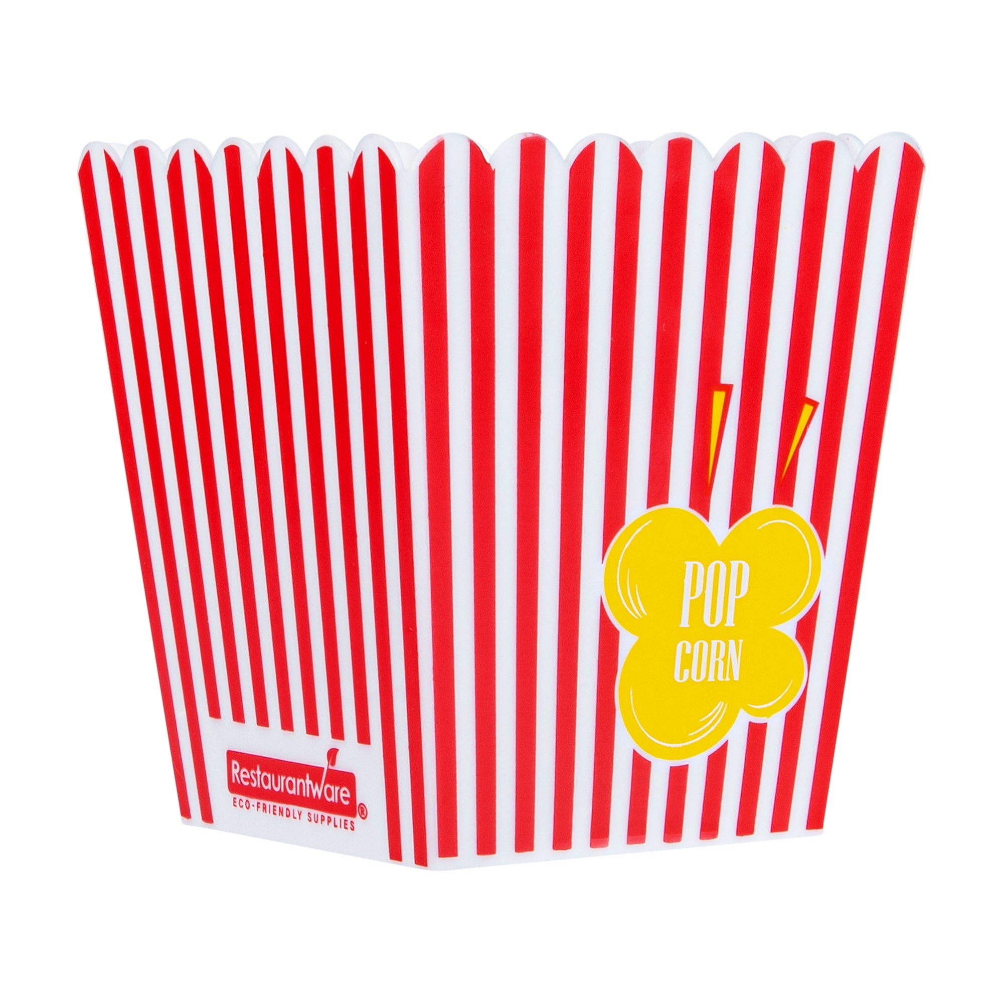 Maxi Serve 16 oz Red Plastic Popcorn Container - 10 count box