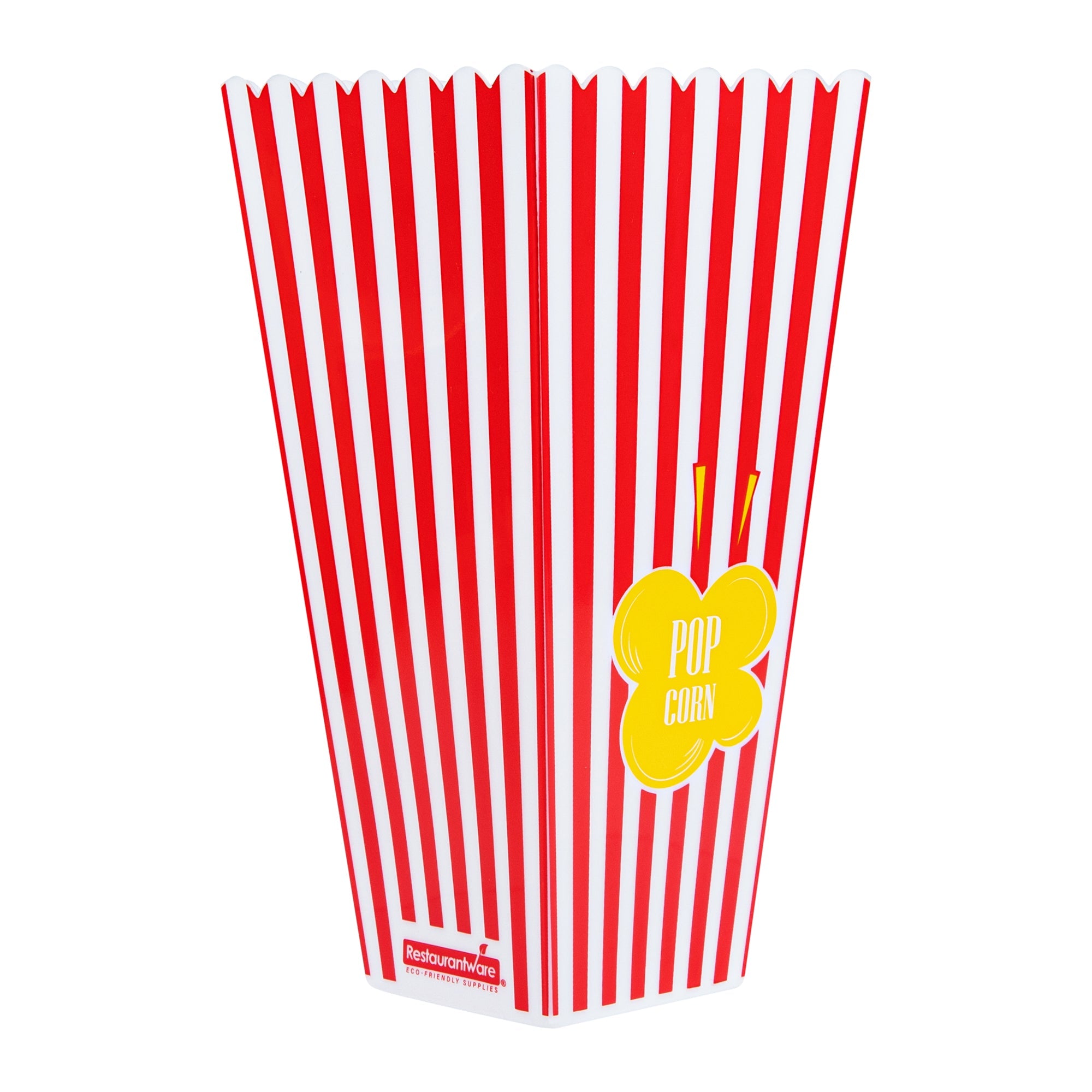Maxi Serve 40 oz Red Plastic Popcorn Container - 10 count box