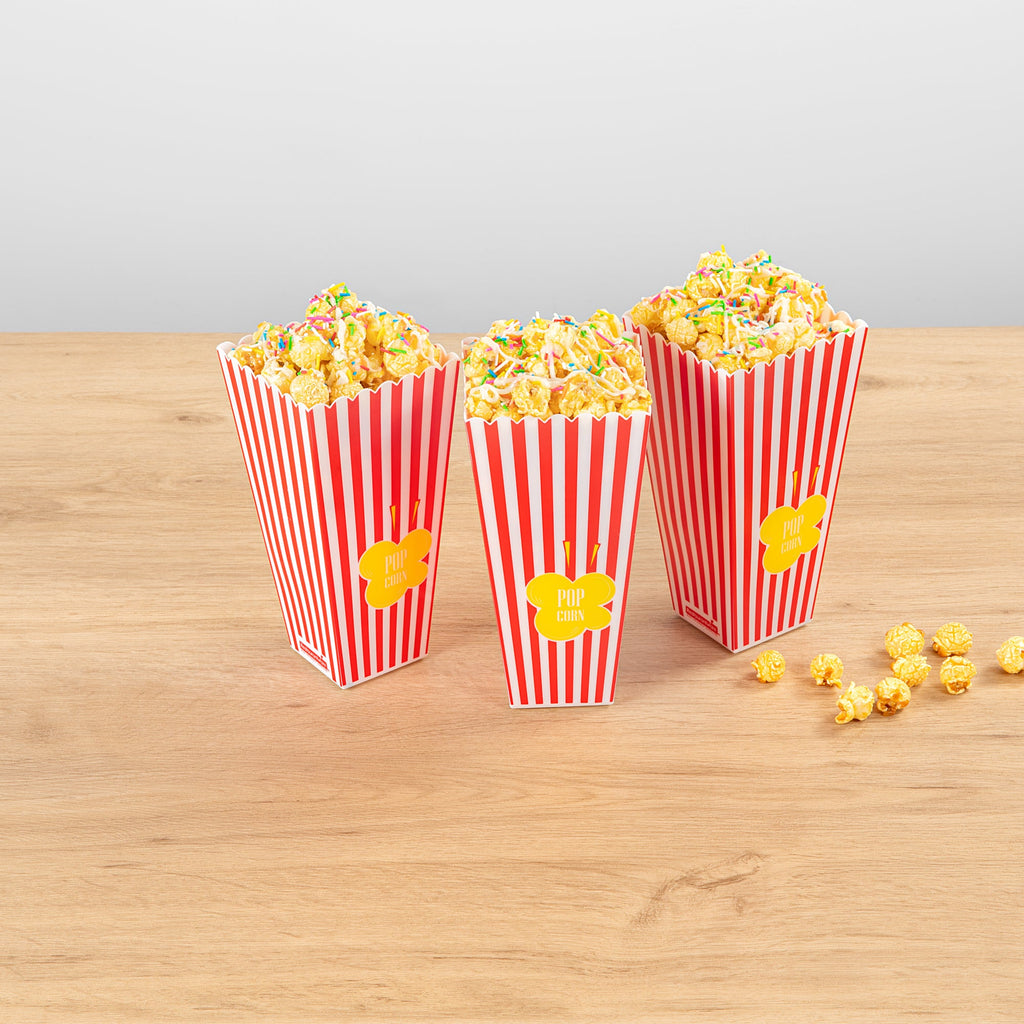 Maxi Serve 40 oz Red Plastic Popcorn Container - 10 count box