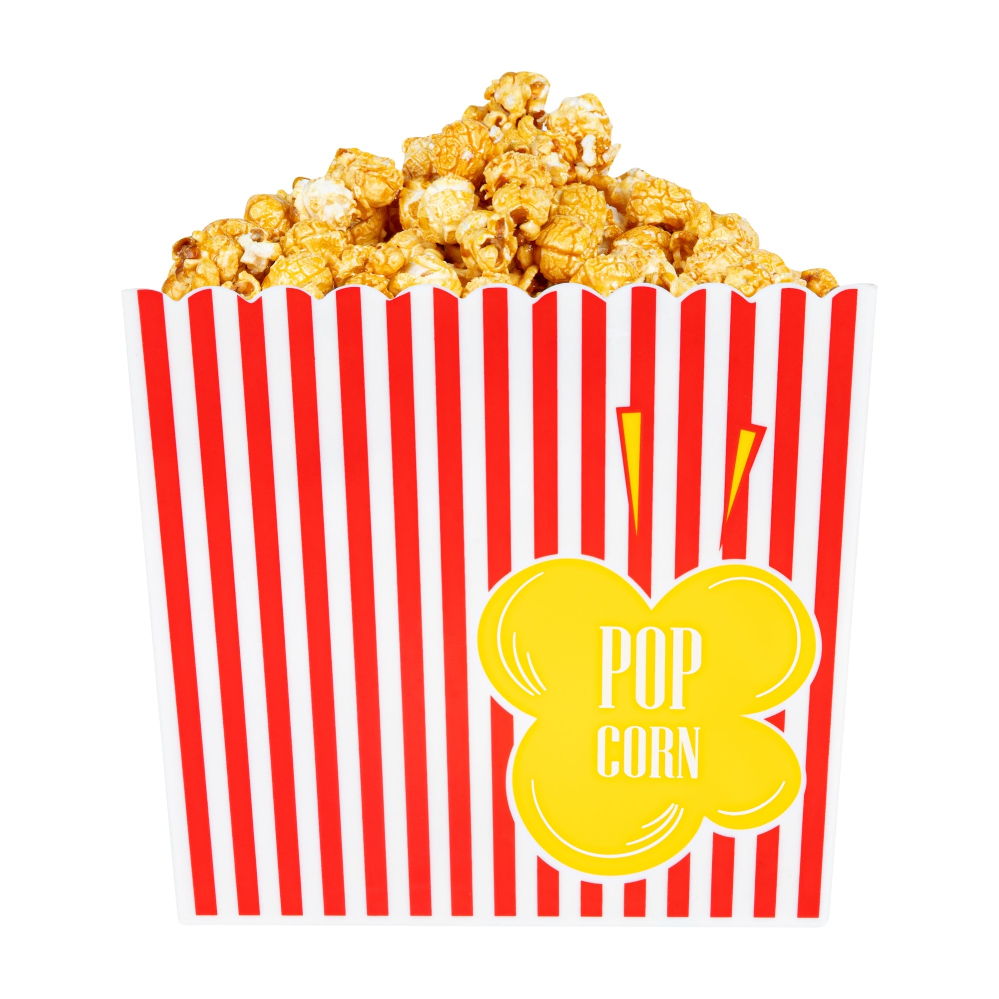Maxi Serve 165 oz Red Plastic Popcorn Bucket - 10 count box