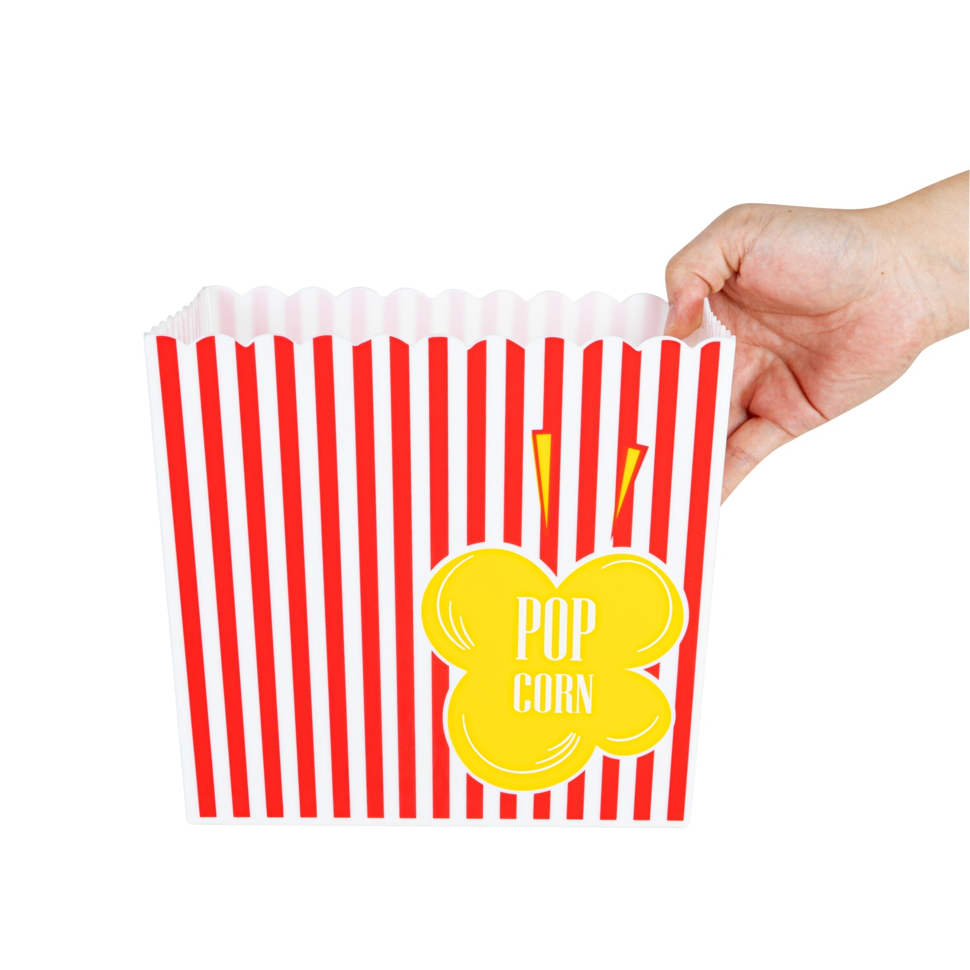 Maxi Serve 165 oz Red Plastic Popcorn Bucket - 10 count box
