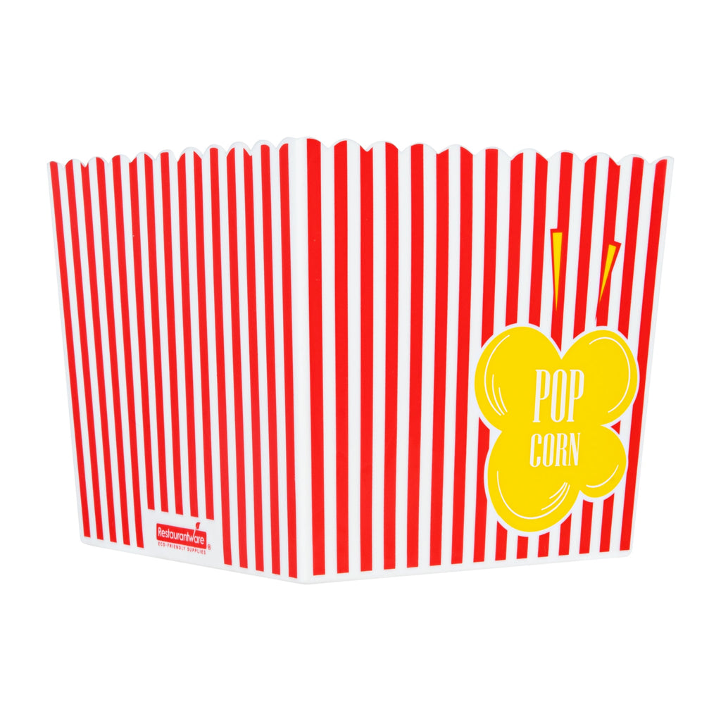 Maxi Serve 165 oz Red Plastic Popcorn Bucket - 10 count box