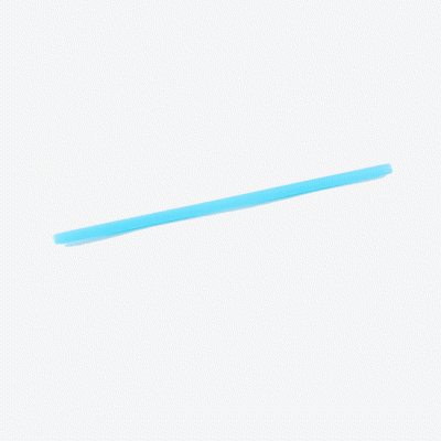 Vanish Blue PHA Plastic Straw - Unwrapped, Compostable - 8 1/4" - 1000 count box