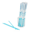 Vanish Blue PHA Plastic Straw - Wrapped, Compostable - 8 1/4" - 100 count box