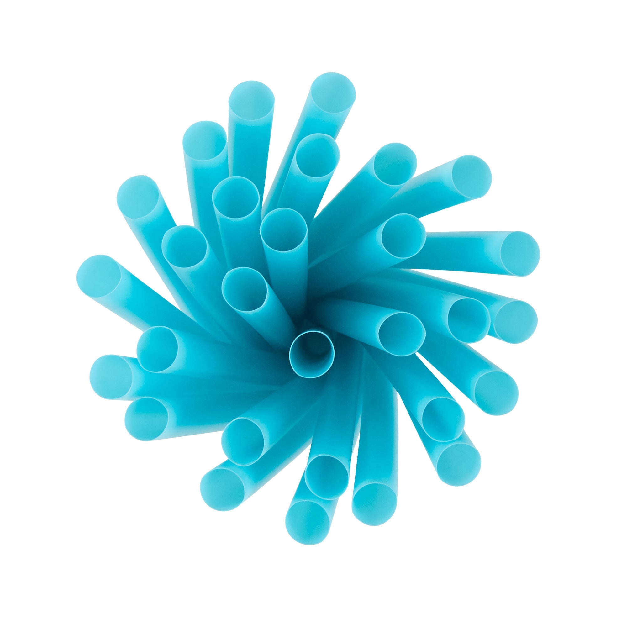 Vanish Blue PHA Plastic Straw - Unwrapped, Compostable - 9" - 1000 count box