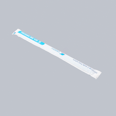 Vanish Blue PHA Plastic Straw - Wrapped, Compostable - 9" - 1000 count box