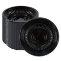 Chef 101 34 oz Round Black Plastic Bowl - Microwavable - 9" x 9" x 2" - 100 count box