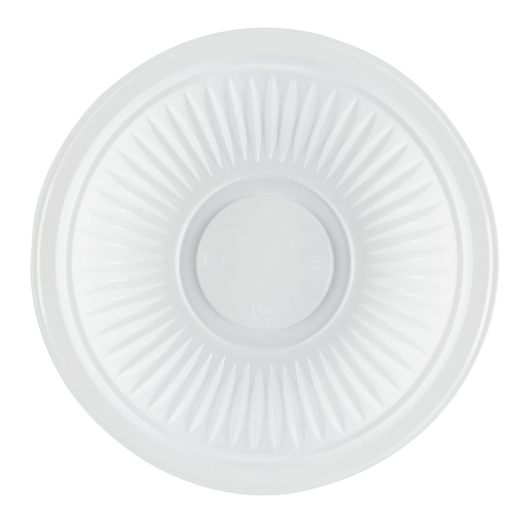 Chef 101 34 oz Round White Plastic Bowl - Microwavable - 9" x 9" x 2" - 100 count box