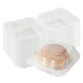 Chef 101 13 oz Square Clear Plastic Clamshell Container - Microwavable - 5 1/2" x 5 1/2" x 2 3/4" - 100 count box