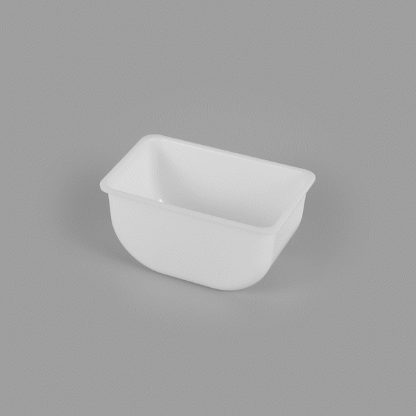 Bar Lux 1.25 Pint White Plastic Insert - Fits 5-Compartment Condiment Caddy - 5 count box