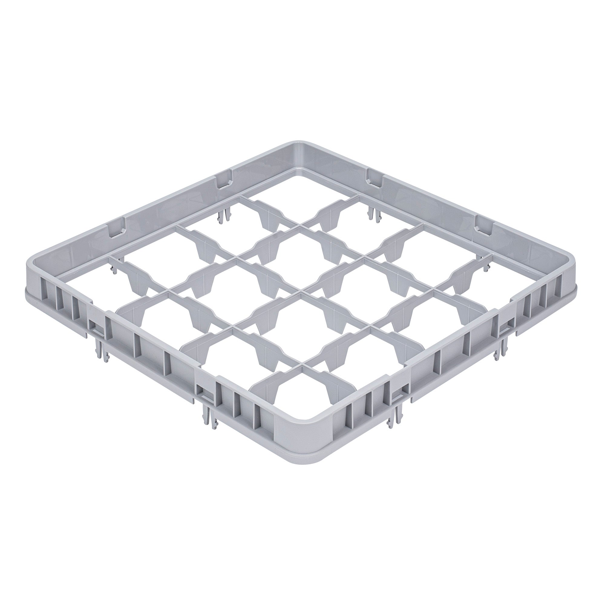 Clean Tek Professional Gray Half Drop Extender - 16 Compartments - 19 3/4" x 19 3/4" x 3" - 1 count box