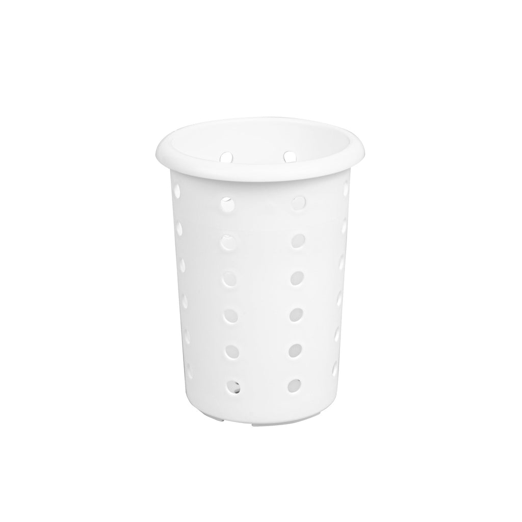 Met Lux White Perforated Plastic Flatware Cylinder - 1 count box