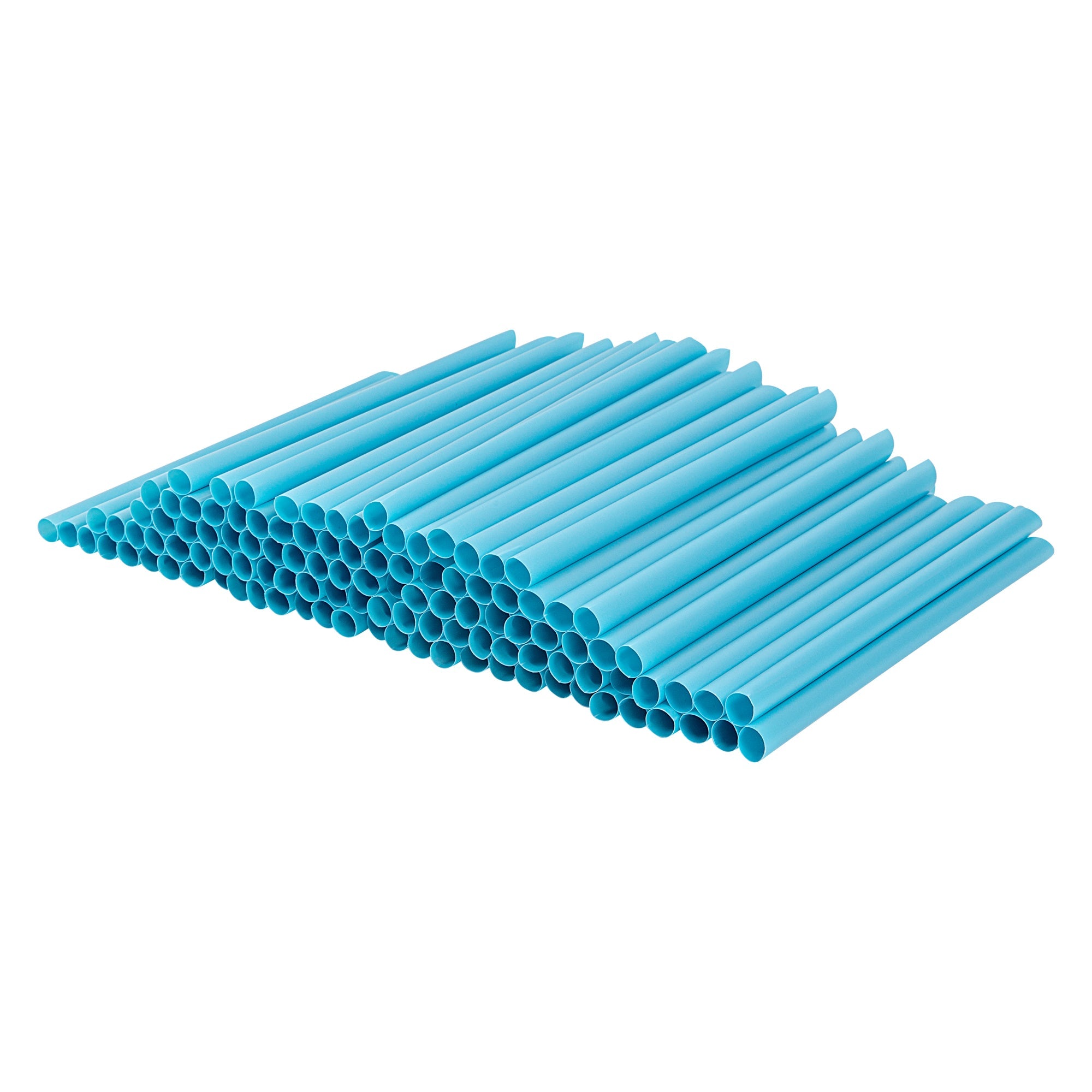 Basic Nature Blue PLA Plastic Extra Wide Boba Straw - Unwrapped, Compostable, Pointed - 9" - 1000 count box