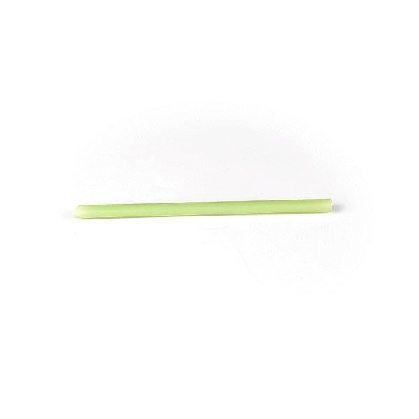 Basic Nature Green PLA Plastic Extra Wide Boba Straw - Unwrapped, Compostable, Pointed - 9" - 1000 count box