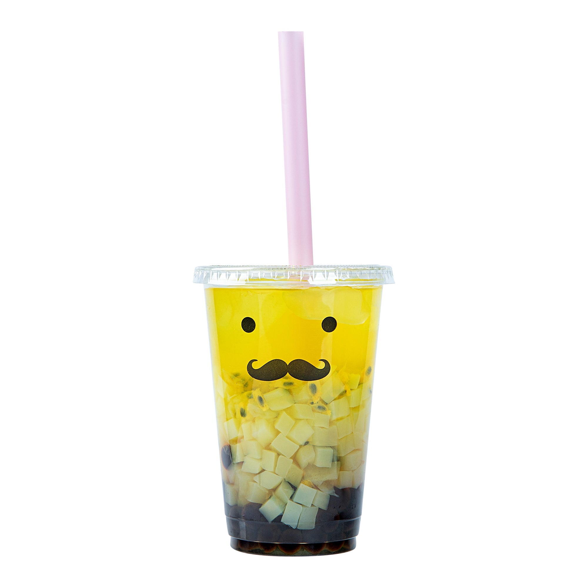 Basic Nature Pink PLA Plastic Extra Wide Boba Straw - Unwrapped, Compostable, Pointed - 9" - 1000 count box