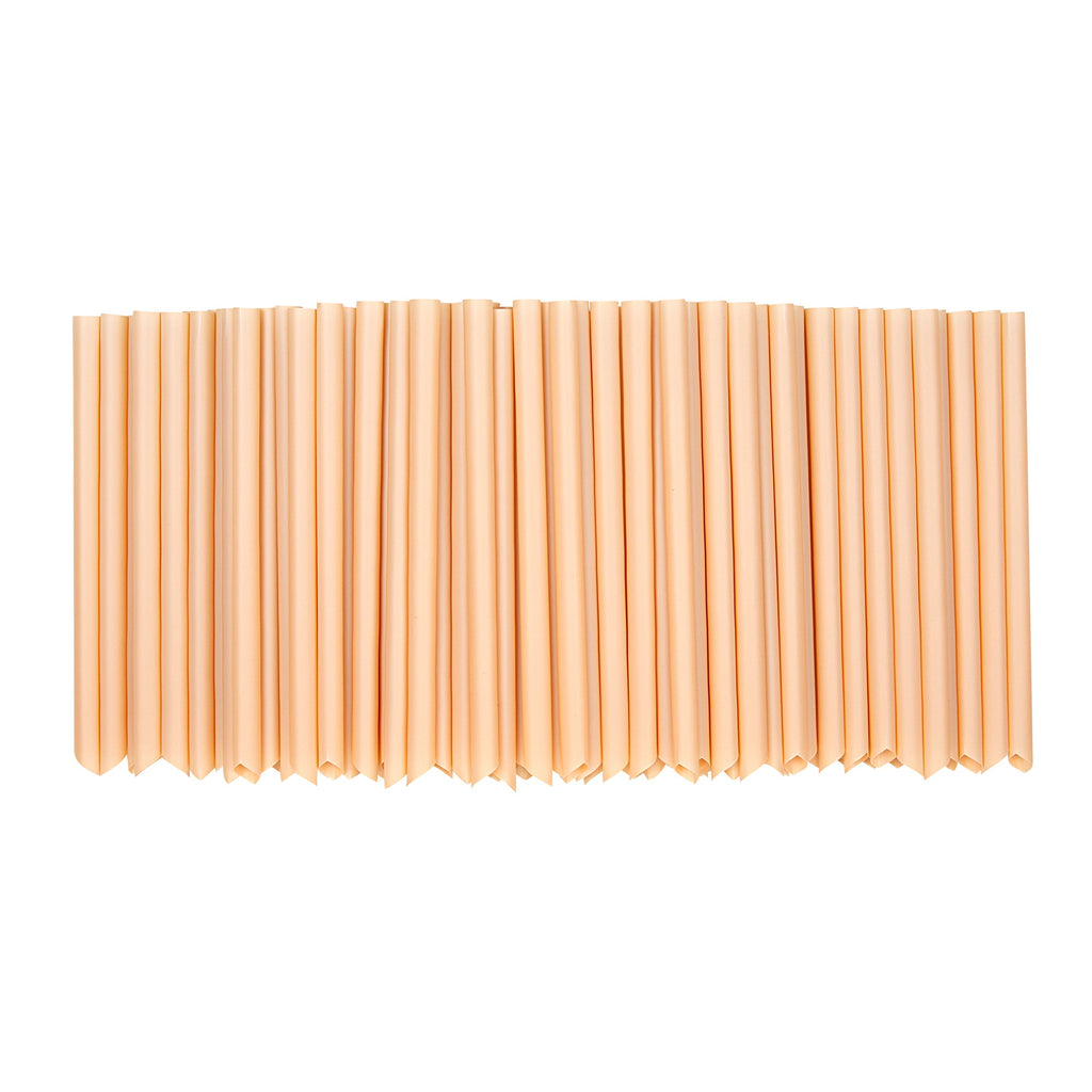 Basic Nature Orange PLA Plastic Extra Wide Boba Straw - Unwrapped, Compostable, Pointed - 9" - 1000 count box