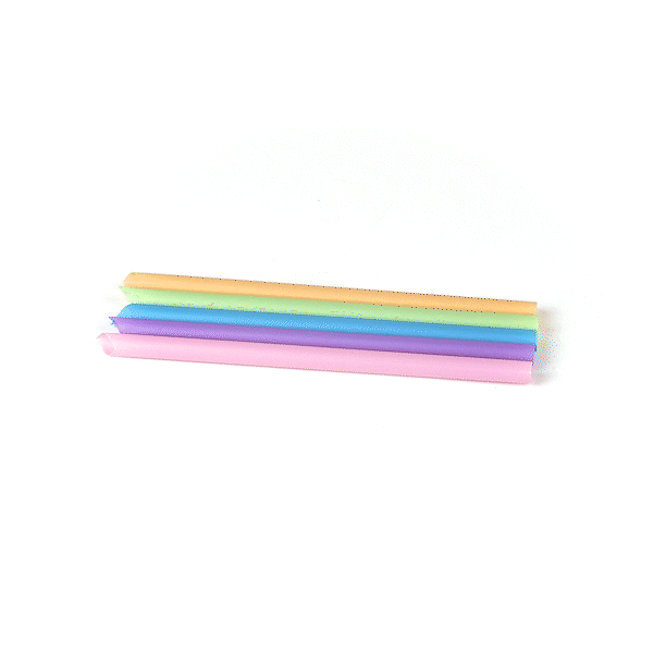 Basic Nature Assorted PLA Plastic Straw - Unwrapped, Compostable, Pointed - 9" - 1000 count box