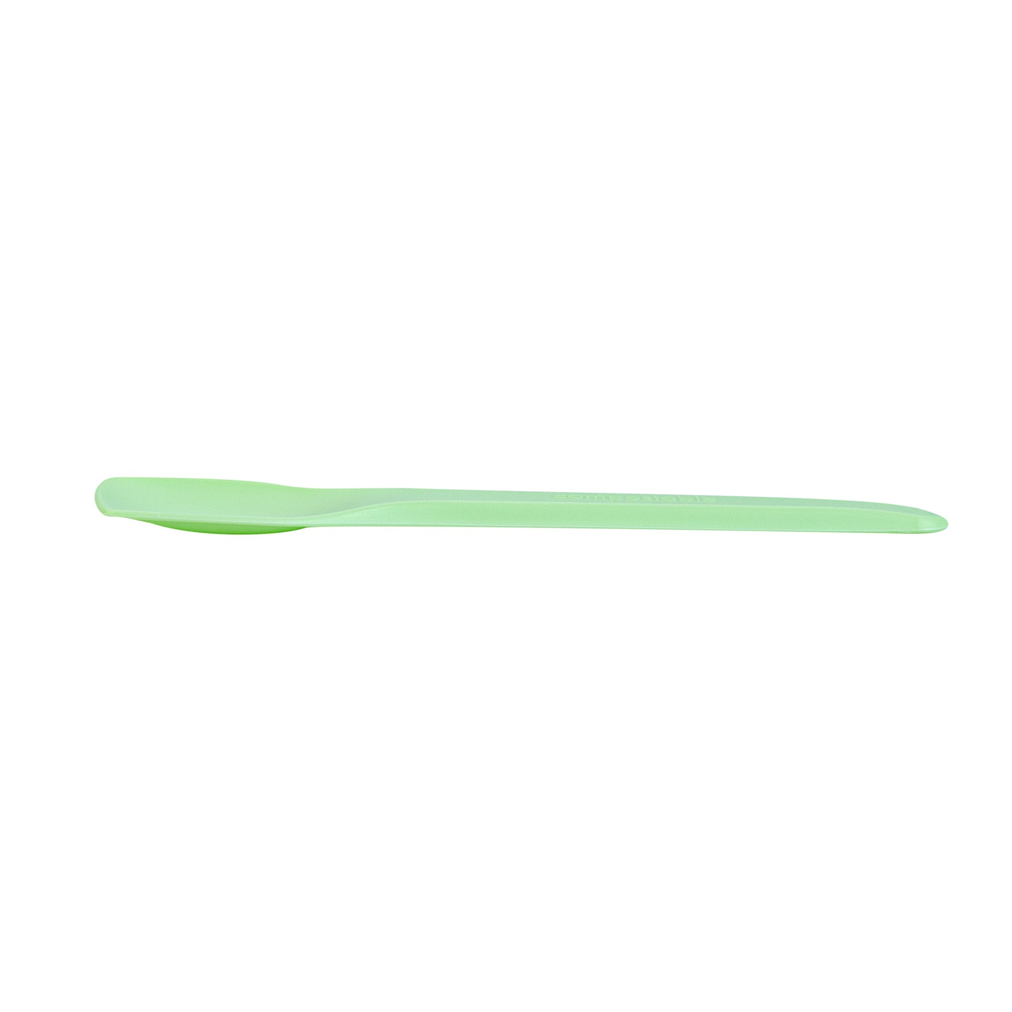 Basic Nature Green CPLA Plastic Ice Cream Spoon - Heat-Resistant, Compostable - 4" - 1000 count box
