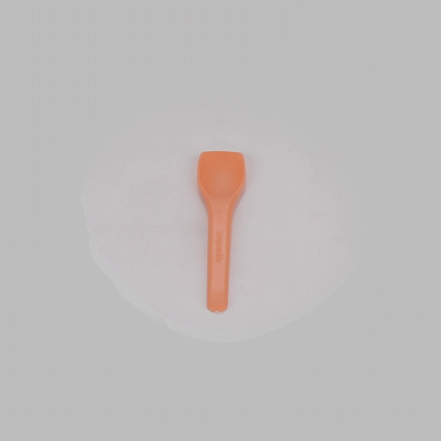 Basic Nature Orange CPLA Plastic Ice Cream Spoon - Heat-Resistant, Compostable - 4" - 1000 count box
