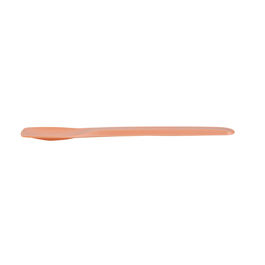 Basic Nature Orange CPLA Plastic Ice Cream Spoon - Heat-Resistant, Compostable - 4" - 1000 count box