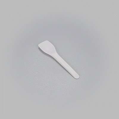 Basic Nature White CPLA Plastic Ice Cream Spoon - Heat-Resistant, Compostable - 4" - 1000 count box