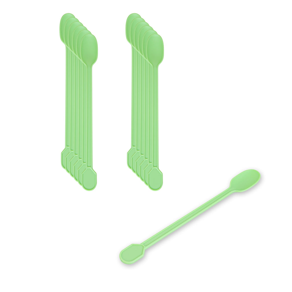 Basic Nature Green CPLA Plastic Coffee Stirrer / Spoon - Compostable - 4" - 1000 count box