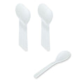 Basic Nature Round White Plastic Mini Spoon - Heat-Resistant, Compostable - 4" x 1" - 1000 count box
