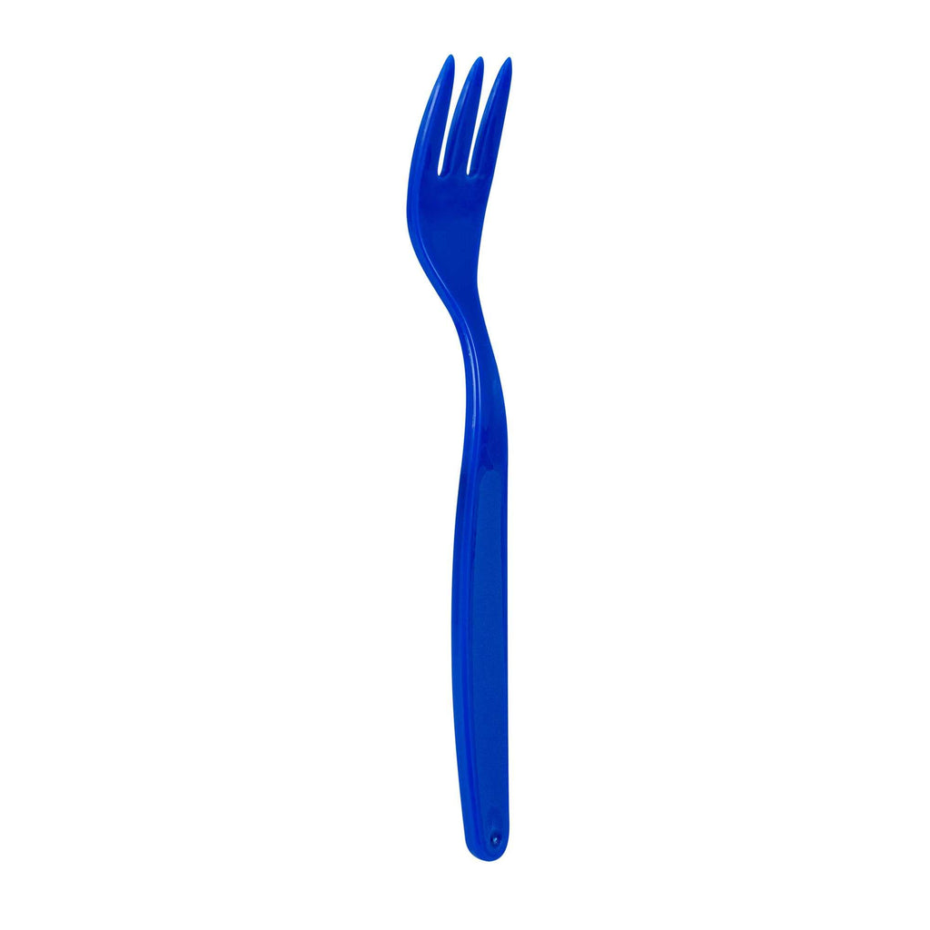 RW Kids Blue Plastic Fork - 6 3/4" - 10 count box