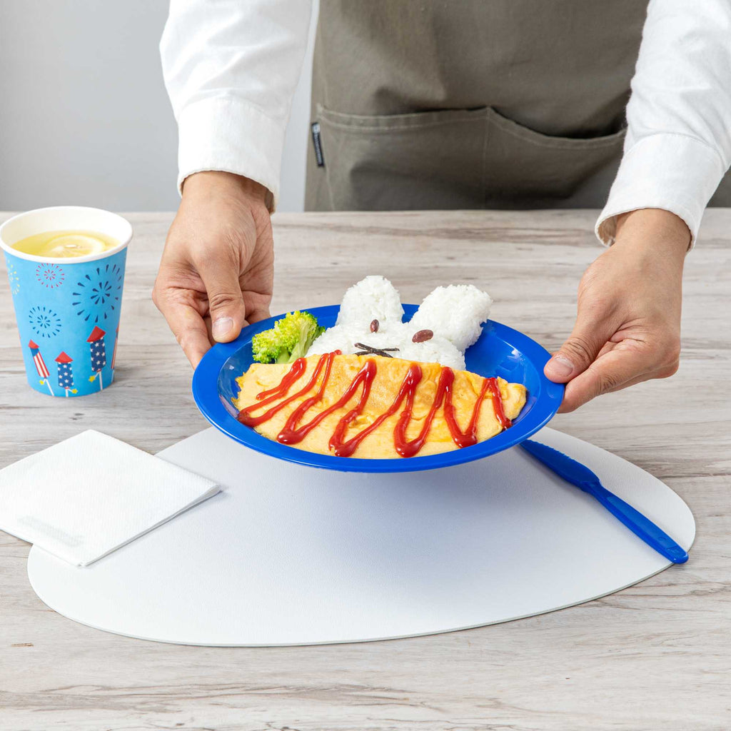 RW Kids Round Blue Plastic Plate - 9" x 9" - 10 count box
