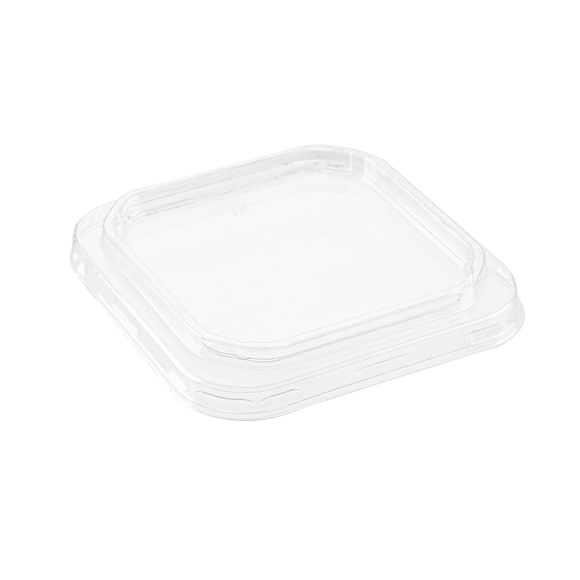 Thermo Tek Square Clear Plastic Lid - Fits 8 - 32 oz Deli / Snack Container - 50 count box