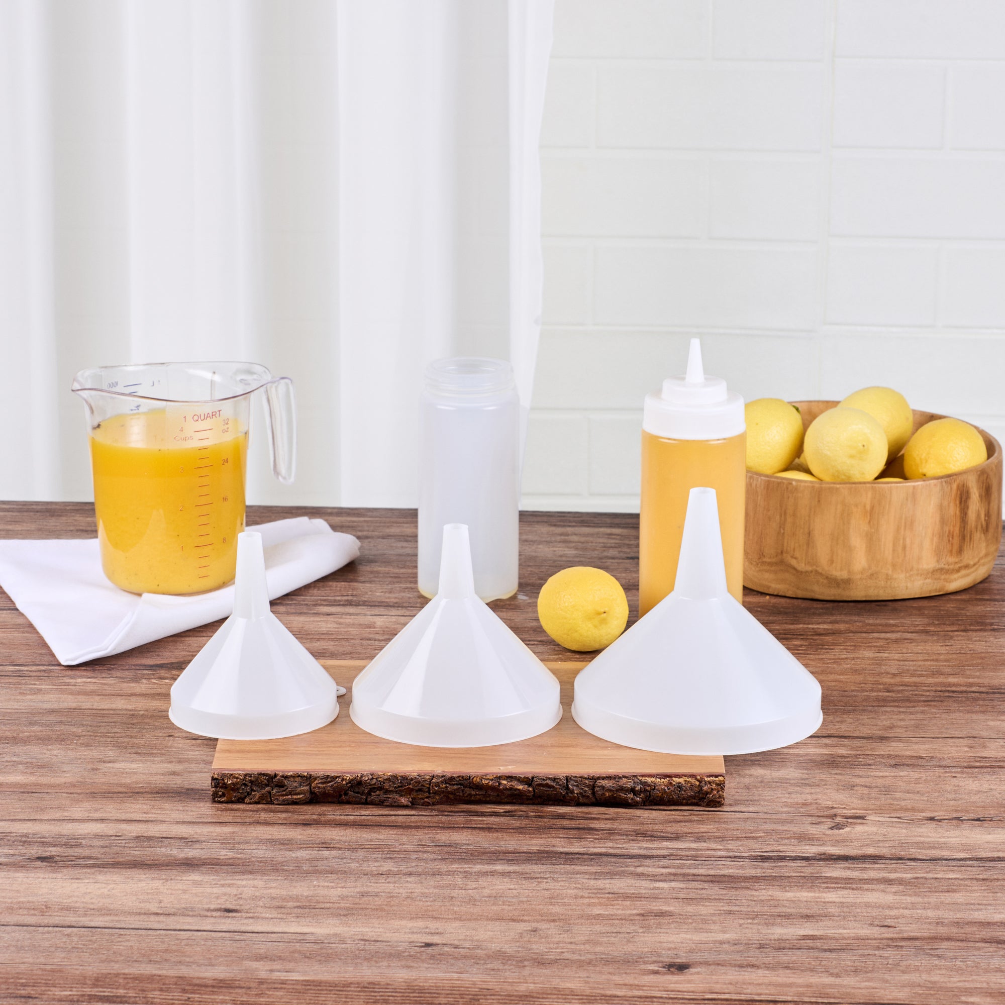 Met Lux White Plastic Funnel Set - 3-Piece - 1 count box