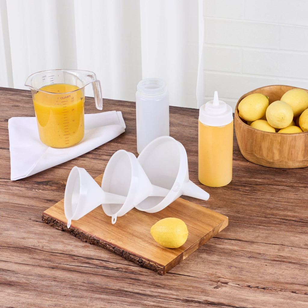 Met Lux White Plastic Funnel Set - 3-Piece - 1 count box
