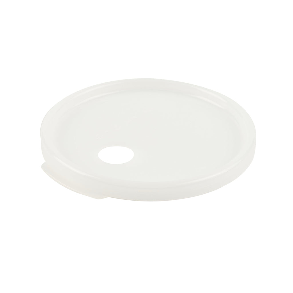 Met Lux Round White Plastic Lid - Fits 4 qt Food Storage Container - 1 count box