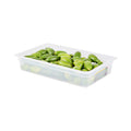 Met Lux Rectangle White Polypropylene Full Size Food Pan - 4" Deep, with Label - 10 count box