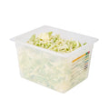 Met Lux Rectangle White Polypropylene Half Size Food Pan - 8" Deep, with Label - 10 count box