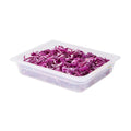 Met Lux Rectangle White Polypropylene Half Size Food Pan - 2.5" Deep, with Label - 1 count box