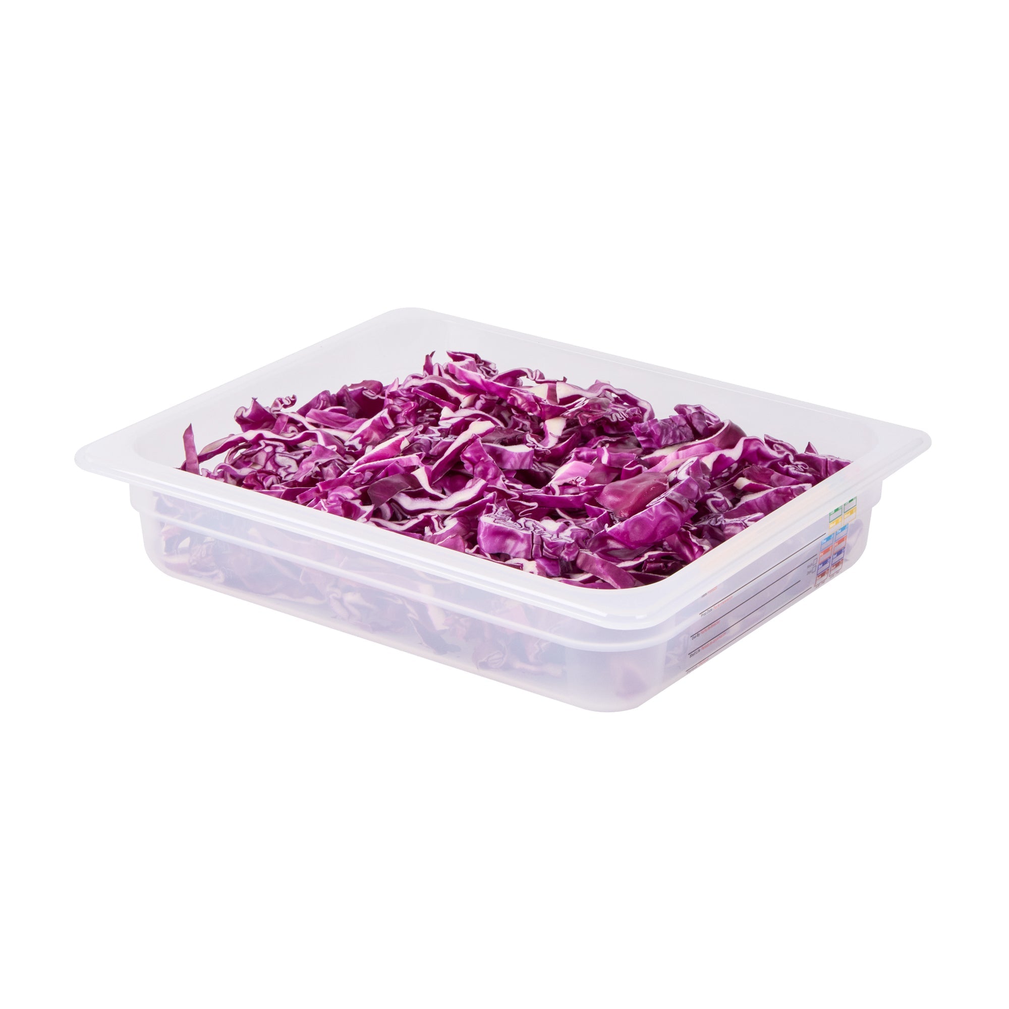 Met Lux Rectangle White Polypropylene Half Size Food Pan - 2.5" Deep, with Label - 10 count box