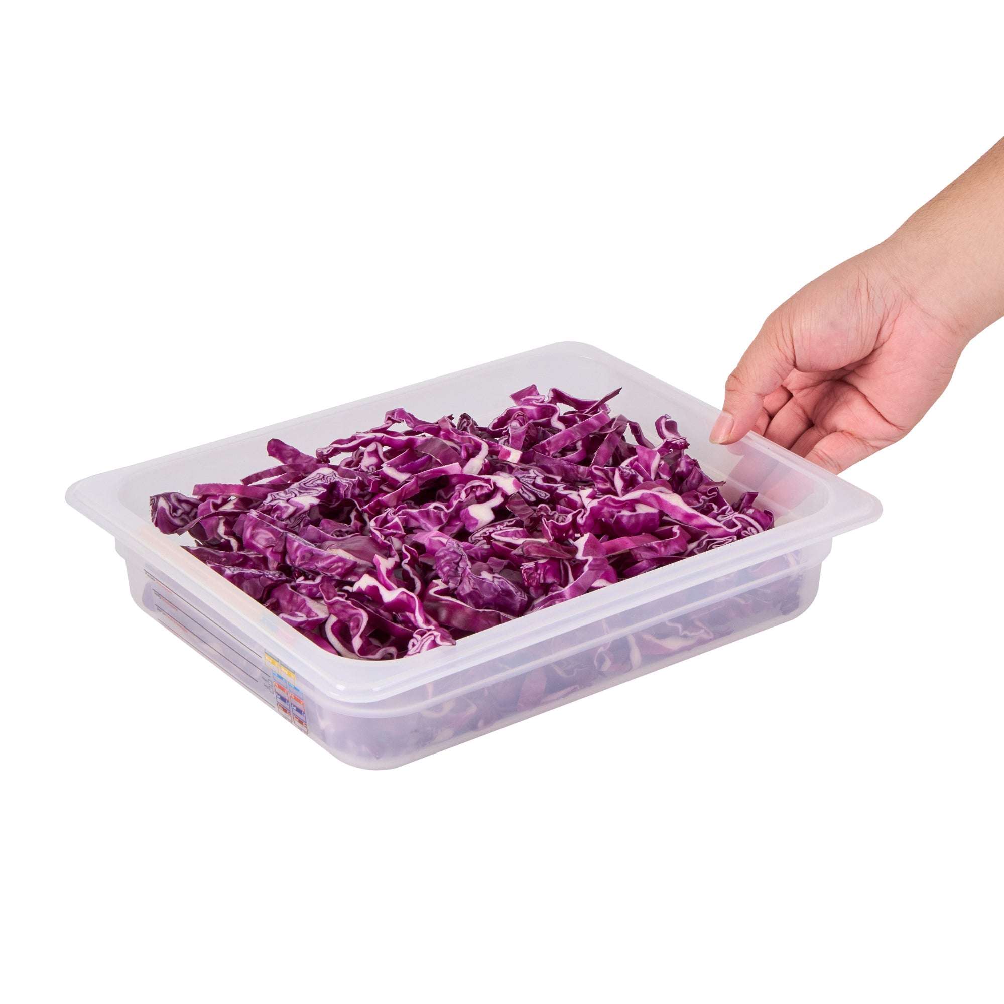 Met Lux Rectangle White Polypropylene Half Size Food Pan - 2.5" Deep, with Label - 10 count box