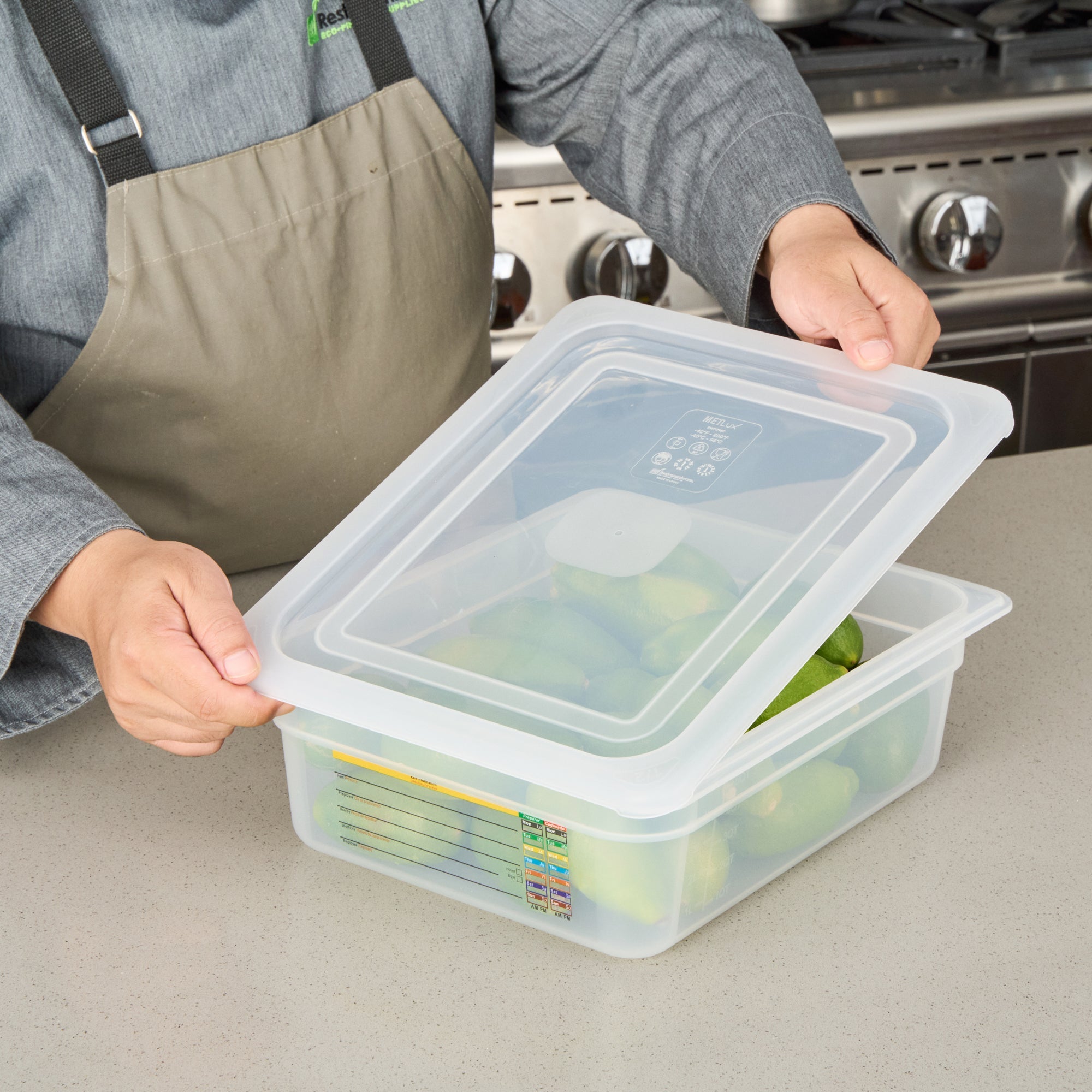 Met Lux Rectangle Clear Polypropylene Lid - Fits Half Size Pan - 12 3/4" x 10 1/2" - 10 count box