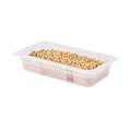 Met Lux Rectangle White Polypropylene 1/3 Size Food Pan - 2.5" Deep, with Label - 1 count box